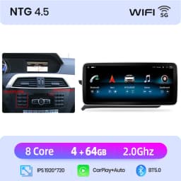 Junsun KSW Qualcomm 665 CarPlay For Apple Car Radio Multimedia For Mercedes-Benz C Class W204 S205 C204 2007-2018 4G WiFi Stereo