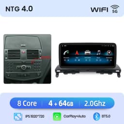 Junsun KSW Qualcomm 665 CarPlay For Apple Car Radio Multimedia For Mercedes-Benz C Class W204 S205 C204 2007-2018 4G WiFi Stereo