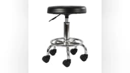 360° Rotatory Hairdressing Chair Bar Stool PU Leather Swivel Lift Adjustable Breakfast Chair for Beautician Manicure Nail Salon