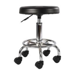 360° Rotatory Hairdressing Chair Bar Stool PU Leather Swivel Lift Adjustable Breakfast Chair for Beautician Manicure Nail Salon