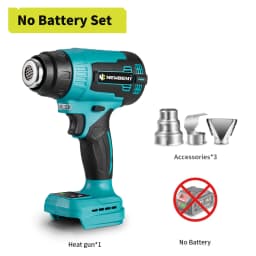 NEWBENY 2000W 500℃ Electric Hot Air Gun 9 Gears Handheld Cordless Rechargeable Industrial Home Power Tool For Makita Battery Pin