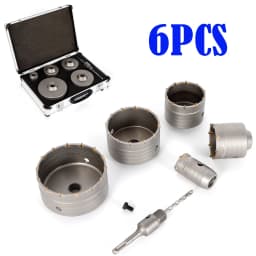 Concrete Drill Bits Set Ø 40 / 68 / 80 / 100 / 120 mm with SDS-Plus Adapter