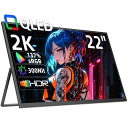 UPERFECT 22 Inch Computer Display Monitor 2K QLED 1440P 137%sRGB QHD Screen With Kickstand For Laptop PC Mac Phone PS5 Game Console