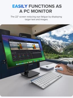 UPERFECT 22 Inch Computer Display Monitor 2K QLED 1440P 137%sRGB QHD Screen With Kickstand For Laptop PC Mac Phone PS5 Game Console