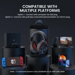 EKSA E900Pro Gaming Headset Gamer 7.1 Surround Sound USB Wired Headphones with Noise Cancelling Microphone for PC/PS4/PS5/Xbox