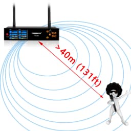 FREEBOSS TFT Screen 2 Way UHF Wireless Microphone Adjustment Frequency Handheld Transmitter Professional 40m for Stage FB-U86