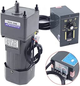 90W 220V AC Electric Gear Motor Asynchronous Gear Motor Reducer Single Phase Motor + Speed Regulator (20K)