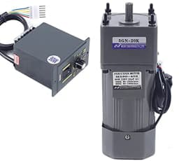 90W 220V AC Electric Gear Motor Asynchronous Gear Motor Reducer Single Phase Motor + Speed Regulator (20K)