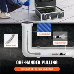 SucceBuy Sewer Camera 7" Screen Pipeline Inspection Camera w/ DVR Function Waterproof Camera w/12 Adjustable LEDs 16 GB SD Card