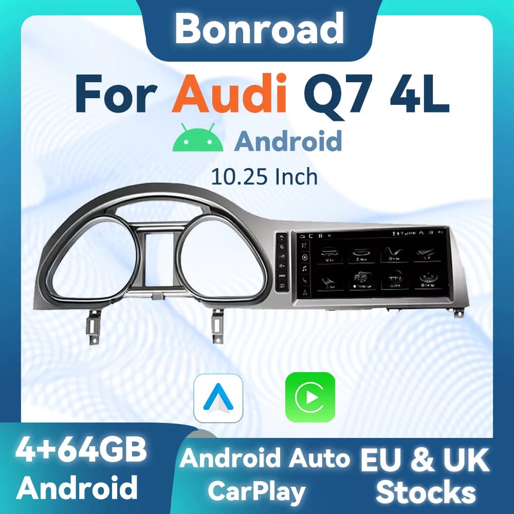 Bonroad Car Android CarPlay Multimedia Player For Audi Q7 4L 2005-2015 MMI 2G 3G Bluetooth GPS Navigation Radio Stereo Screen