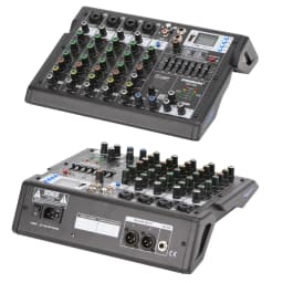 FREEBOSS 99 Effects 7 Band EQ Audio Sound Mixer 6 Channels Bluetooth USB Play Record Mixing Console for DJ Studio Karaoke AG-TD6