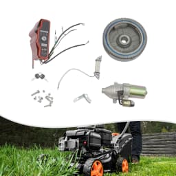 Electric Starter Motor Kit Flywheel Fits Honda GX390 13HP Electric Start Motor Ignition Kit Flywheel Starter Key Switch Coil