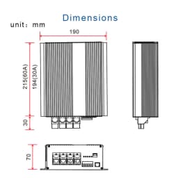 BS123020 with Bluetooth 12V Rv Solar controller and DC charger in one