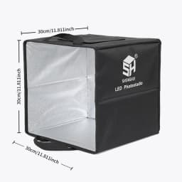 SH 30cm Photography Tabletop Lightbox with 6pc Color Backgrounds Desktop Portable Photo Studio Light Box Soft Shooting Tent Box