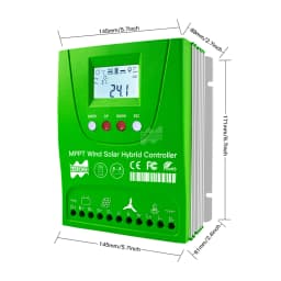 12V 24V 2000W Hybrid Wind Solar Charge Controller MPPT Battery Equalizer 30A 60A For Lifepo4 Lithium Other Battery