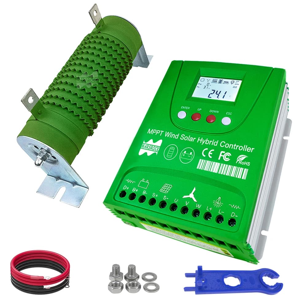 12V 24V 2000W Hybrid Wind Solar Charge Controller MPPT Battery Equalizer 30A 60A For Lifepo4 Lithium Other Battery