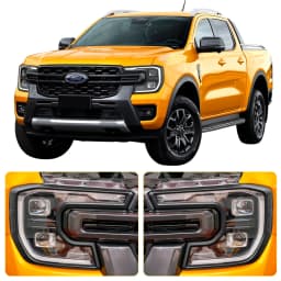 Front Headlight Cover Head Lights Cover For Ford Ranger Raptor Next Gen2023  2024 model Wildtrak XLT Sport Car Accessories