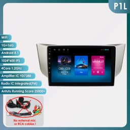 Hizpo 9" Android Car Radio For Lexus RX300 RX330 RX350 RX400H 2003-2009 Auto Stereo Multimedia Player GPS Navigation Carplay DSP