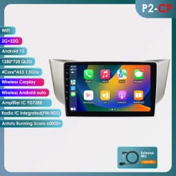 Hizpo 9" Android Car Radio For Lexus RX300 RX330 RX350 RX400H 2003-2009 Auto Stereo Multimedia Player GPS Navigation Carplay DSP