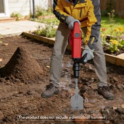 5 Pit Shovel Jack Hammer Breaker 40Cr Chromium Steel Clay Spade Chisel Bit 1.3KG 40CM for Jack Hammer 1.8cm Shank Diameter