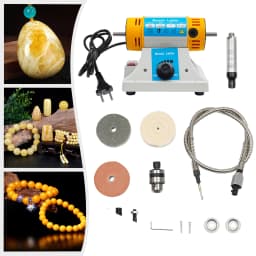 220V Multi-Function Benchtop Polisher Grinder, Bench Buffer Polishing Machine, Jewelry Polisher