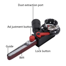 Angle Grinder Sand Belt Head Sander Sanding Belt Adapter Head Convert M10 for 100MM 4IN Electric Angle Grinder Power Tool