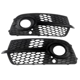 For 2013-17 Audi SQ5 Q5 S-Line Front Bumper Fog Light Grille Cover with Black Trim