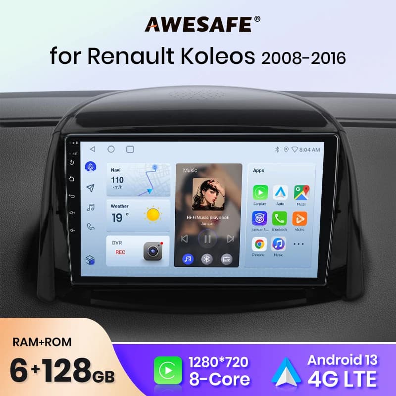 AWESAFE PX9 Plus Car Radio For Renault Koleos 2008 - 2016 wireless CarPlay Android Auto No 2 din 2din DVD