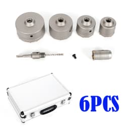 6Pcs Concrete Drill Bits Set Hole Saw Cutter Core Drill Bit Includes 40/68/80/100/120 mm for Concrete Cement Stone Wall SDS-Plus