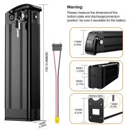 EU Stock 36V Ebike Battery Silver Fish 17.5AH 13Ah Lithium 18650 Cells Pack for Electric Bicycle 200W 350W 500W Hub Motor Kit 5-7 Days