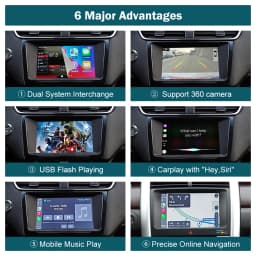 Wireless CarPlay for Ford Flex Taurus with Android Auto Interface Mirror Link AirPlay Car Play Functions support Reverse Camera