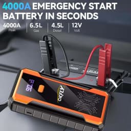 GKFLY 4000A Car Jump Starter Portable Power Bank 2000A Car Battery Booster 12V Auxiliary Starting Device for Diesel