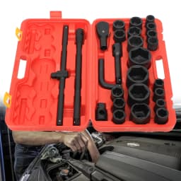 Socket Wrench Set Sockets 26pcs 3/4" &1" 21-65mm Sockets AUTO Nut Box
