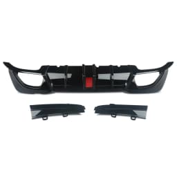 MagicKit For BMW 3Ser G20 G21 M Sport 2019-21 Competitive &Lamp Style Rear Diffuser Black