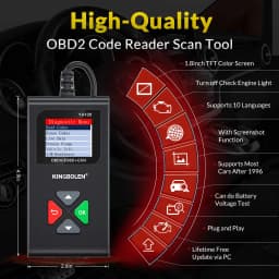 Kingbolen YA100 OBD2 Scanner Multilingual Car Diagnostic Tool check Engine Code Reaer Lifetime Free Update PK ELM327 LAUNCH 3001