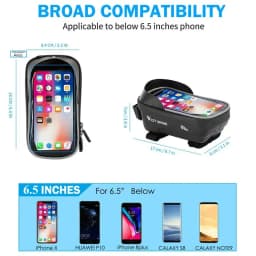 WEST BIKING Bicycle Bag High Quality EVA Waterproof Top Tube Bike Bag Touchscreen Cell Mobile Phone Bag 6.5 inch Phone Case