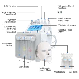 Professionl Hydro RF Bio-lifting Facial Scrub Oxygen Cleansing Lifting Microdermabrasion Beauty Machine SPA Salon device