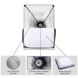 SH Photo Studio LED Softbox Lighting Kit Boom Arm Background Support Stand 3 Color Green Backdrop for Photography Video Shooting