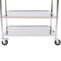 3 Floors Stainless Steel Serving Trolley Transport Cart Kitchen Roller Wheelcart Storage Rack Stand