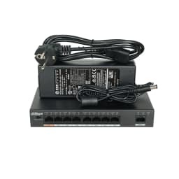 Dahua DH-S4500C-8ET1ET-DPWR 8-Port PoE Switch (Unmanaged), Support IEEE802.3af, IEEE802.3at Standard, POE Network Switch