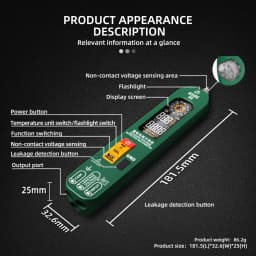 BSIDE New Multifunction Electric Pen Autorange DC AC Voltage Smart Multimeter Capacitance Ohm NCV Hertz Diode Connection Tester