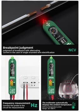 BSIDE New Multifunction Electric Pen Autorange DC AC Voltage Smart Multimeter Capacitance Ohm NCV Hertz Diode Connection Tester