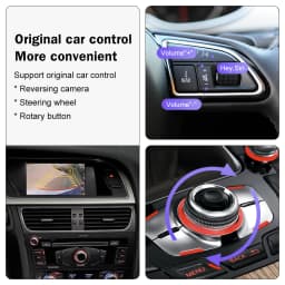 Wireless Carplay for Audi A4 B8 A5 Q5 2009-2015, Support Apple Carplay Android Auto AirPlay Mirroring Rear Camera USB Player