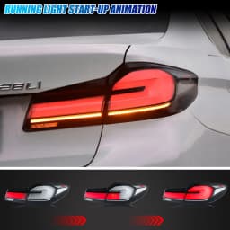 LED Tail Lights for BMW 5-Series G30 F90 M5 520 530 540 550 2017-2020 Sequential Blinker Rear Lamps Assembly [Not Fit 2021-2023]