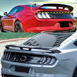 FOR 2015-2022 FORD MUSTANG S550 GT STYLE GLOSSY BLACK REAR TRUNK SPOILER WING