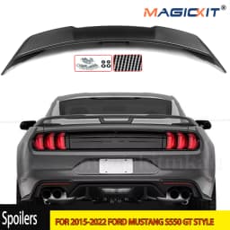 FOR 2015-2022 FORD MUSTANG S550 GT STYLE GLOSSY BLACK REAR TRUNK SPOILER WING