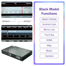 Wireless CarPlay for Mercedes Benz CLS W218 2011-2015 NTG4.5/4.7 with Android Auto Mirror Link AirPlay Bluetooth Siri Voice USB