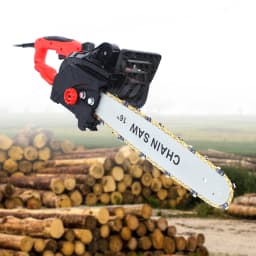 9 Teeth Chainsaw 7018 Motor 2KW Strong Power 16in All Copper Red 220V Electric Saw Chain with Metal Gear 800r/min
