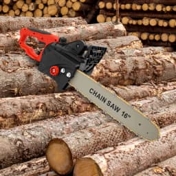 9 Teeth Chainsaw 7018 Motor 2KW Strong Power 16in All Copper Red 220V Electric Saw Chain with Metal Gear 800r/min