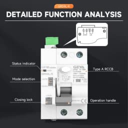 GEYA GRD9L Type A RCD Auto Recloser Differential Circuit Breaker 2P 40A 0.03A(30mA) Safety Switch 220V